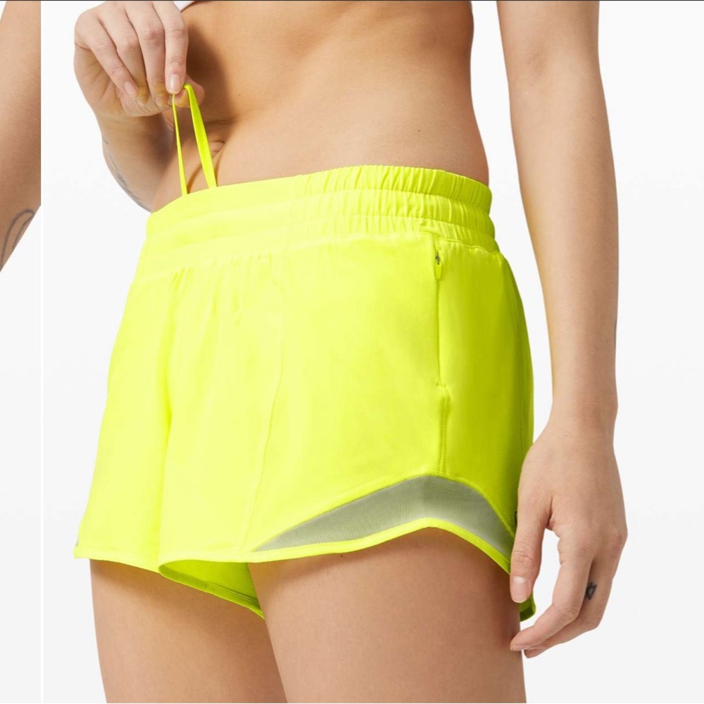 NWOT Lululemon Hotty Hot Short II *Long 4"
Highlight Yellow